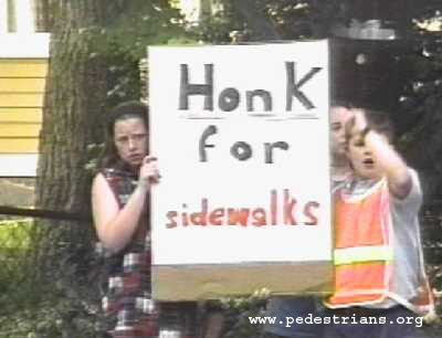 Photo - Families protest for sidewalks, Chevy Chase Maryland