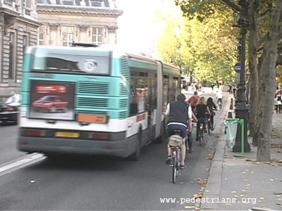Bike and bus lane