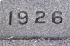 Photo - Sidewalk date stamp 1926 CLICK FOR  A LARGER VIEW(1765 bytes)