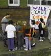 Photo - International Walk to School Day in Lakewood, Ohio. - CLICK FOR A LARGER PHOTO