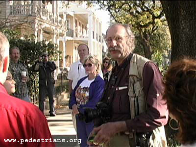 Photo - Dan Burden leading a walking audit.