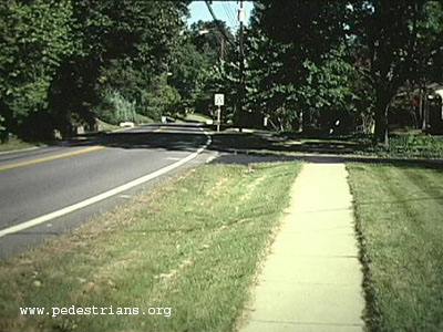 Sidewalk along Beachway Drive