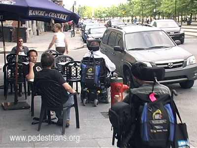 Sidewalk cafe, Montreal