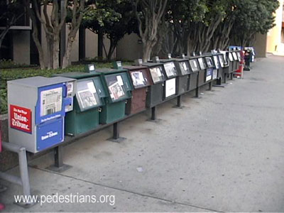 Fixed news racks, San Diego